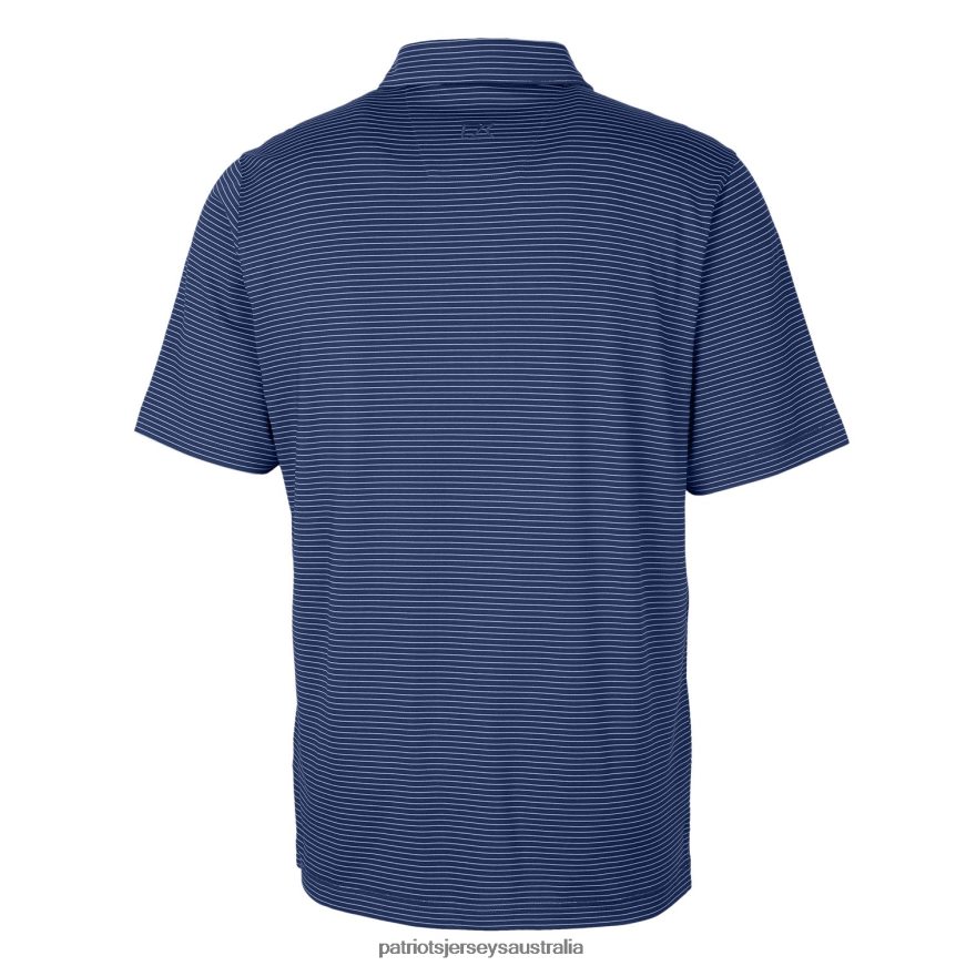 Men Cutter & Buck Royal Throwback Logo Big & Tall Forge Pencil Stripe Stretch Polo ZZ06V21594 Patriots Jersey Clothing