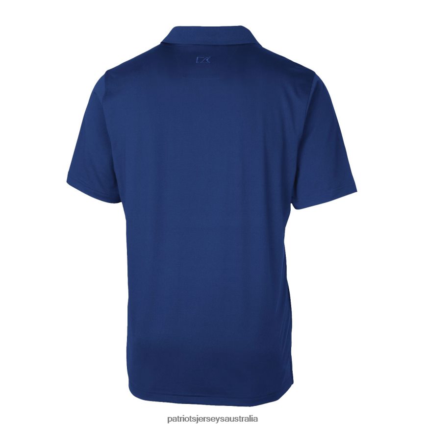 Men Cutter & Buck Royal Throwback Logo Big & Tall Forge Stretch Polo ZZ06V21485 Patriots Jersey Clothing