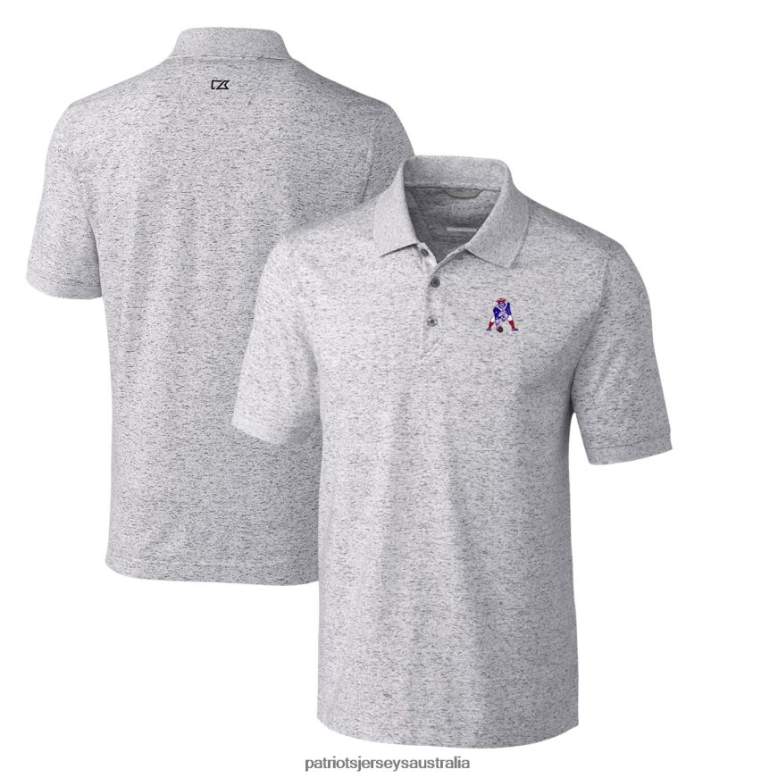 Men Cutter & Buck Steel Advantage Tri-Blend Space Dye Big & Tall Throwback Polo ZZ06V21597 Patriots Jersey Clothing