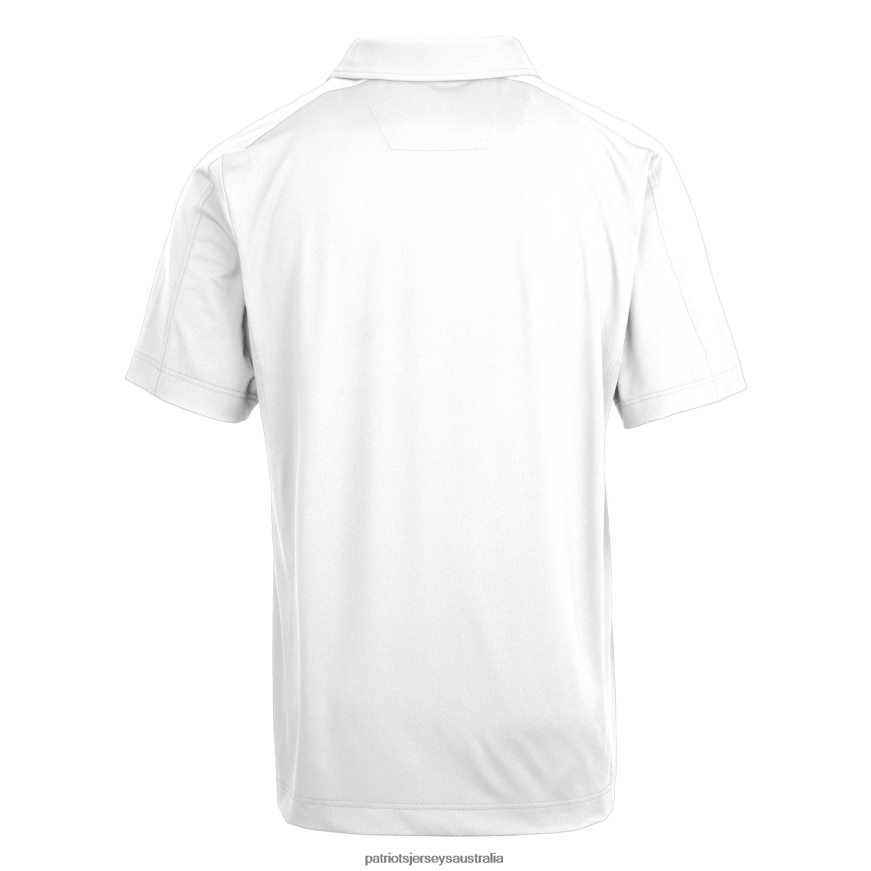 Men Cutter & Buck White Helmet Prospect Textured Stretch Polo ZZ06V21345 Patriots Jersey Clothing