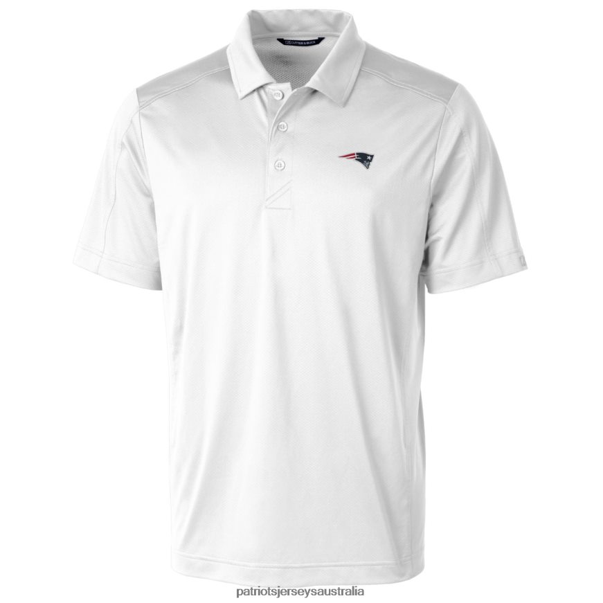 Men Cutter & Buck White Prospect Textured Stretch Polo ZZ06V21439 Patriots Jersey Clothing