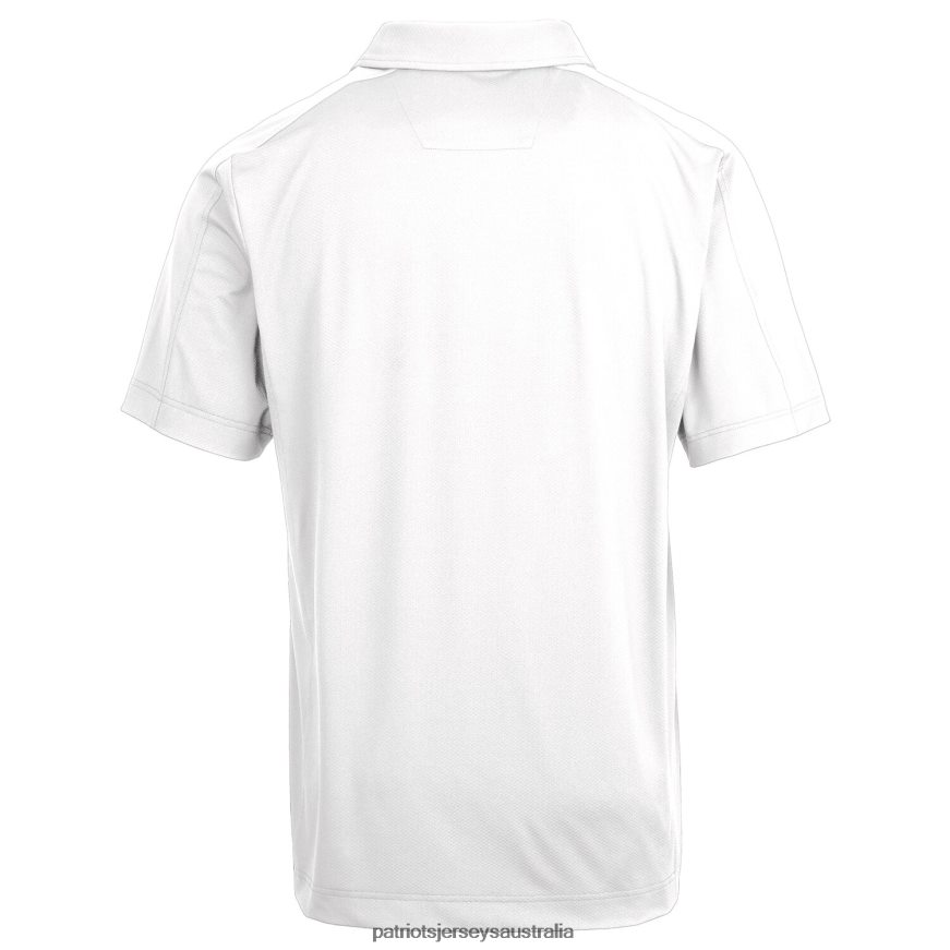 Men Cutter & Buck White Prospect Textured Stretch Polo ZZ06V21439 Patriots Jersey Clothing