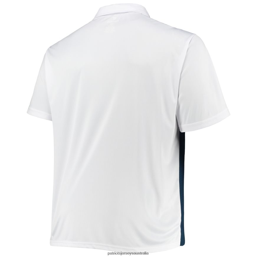 Men White/Navy Big & Tall Fade Polo ZZ06V21395 Patriots Jersey Clothing