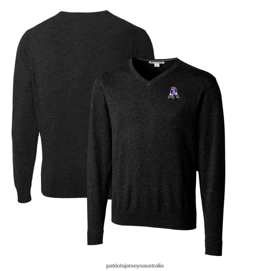 Men Cutter & Buck Black Throwback Logo Lakemont Tri-Blend V-Neck Pullover Sweater ZZ06V21648 Patriots Jersey Clothing