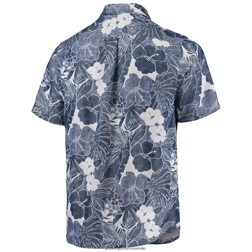 Men Tommy Bahama Navy Coconut Point Playa Floral IslandZone Button-Up Shirt ZZ06V21627 Patriots Jersey Clothing