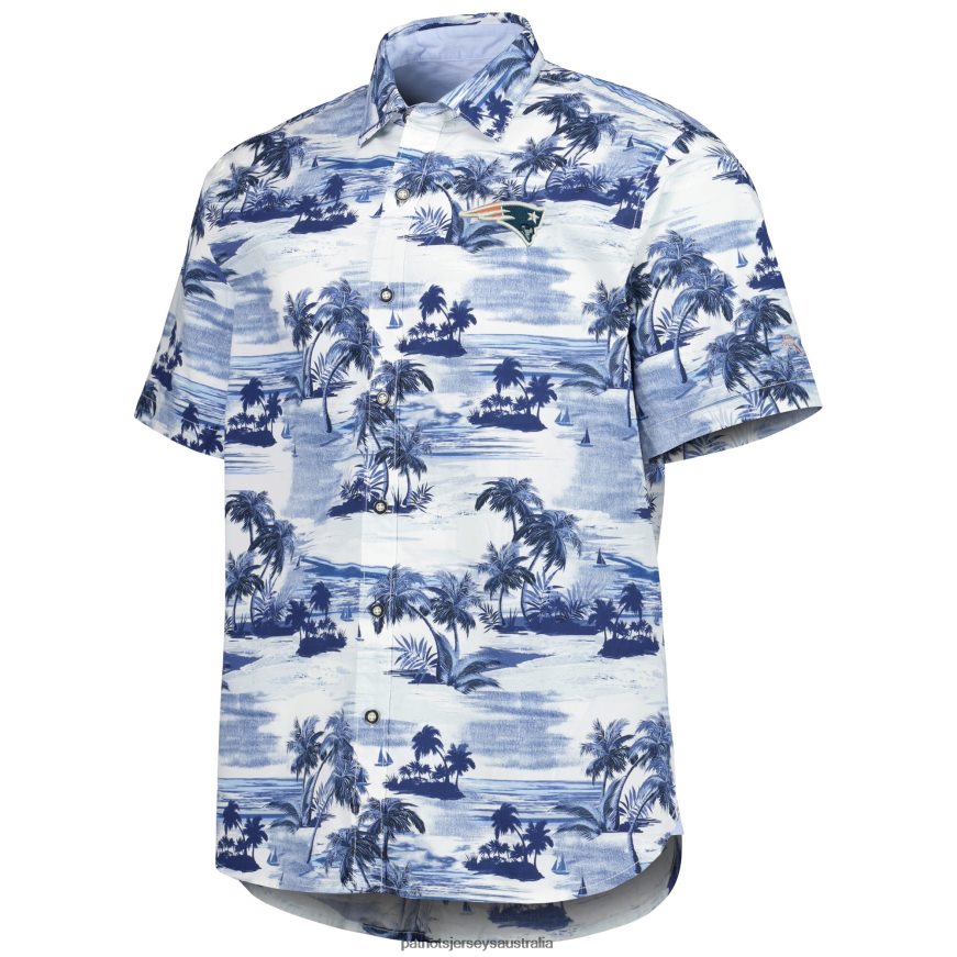 Men Tommy Bahama Navy Sport Tropical Horizons Button-Up Shirt ZZ06V21628 Patriots Jersey Clothing