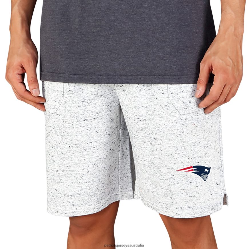 Men Concepts Sport White/Charcoal Throttle Knit Jam Shorts ZZ06V21715 Patriots Jersey Clothing