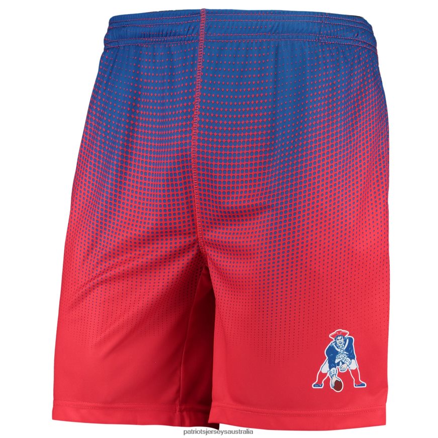 Men FOCO Royal/Red Historic Logo Pixel Gradient Training Shorts ZZ06V21719 Patriots Jersey Clothing