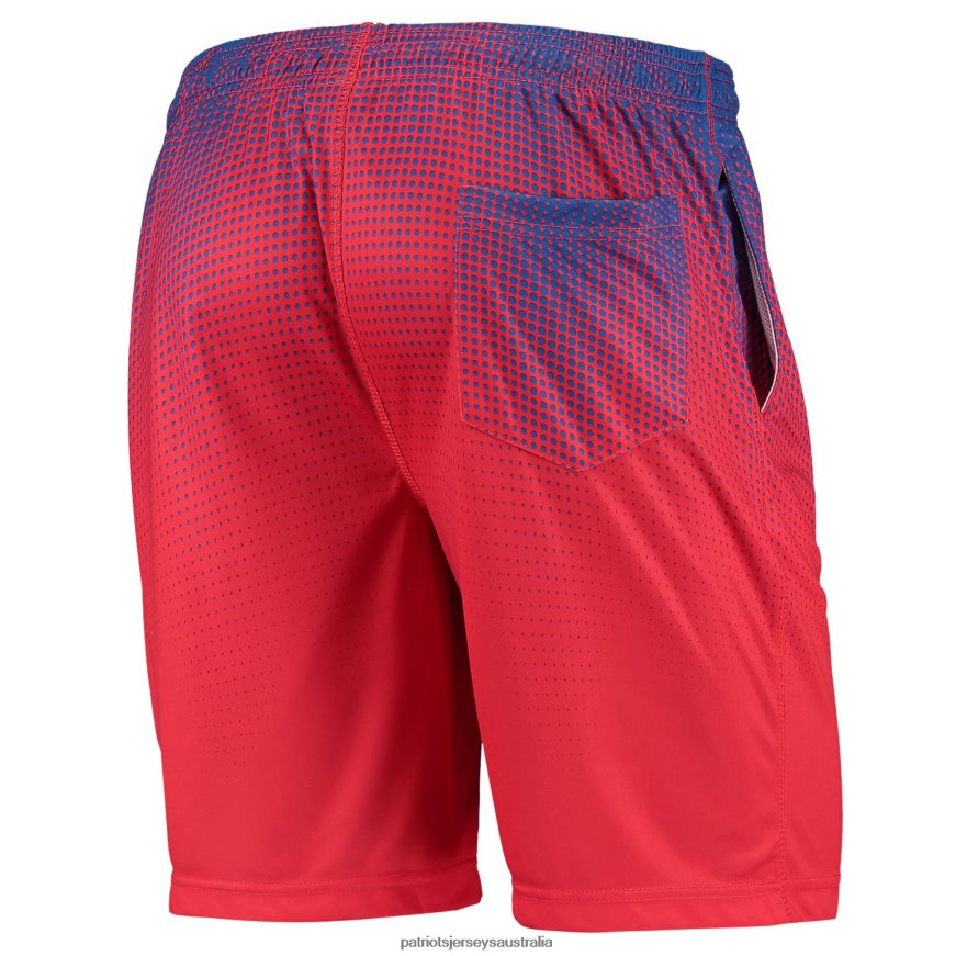 Men FOCO Royal/Red Historic Logo Pixel Gradient Training Shorts ZZ06V21719 Patriots Jersey Clothing