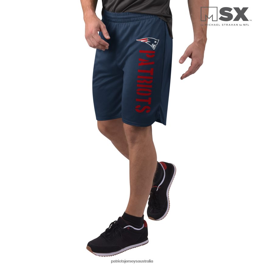 Men MSX by Michael Strahan Navy Training Shorts ZZ06V21721 Patriots Jersey Clothing
