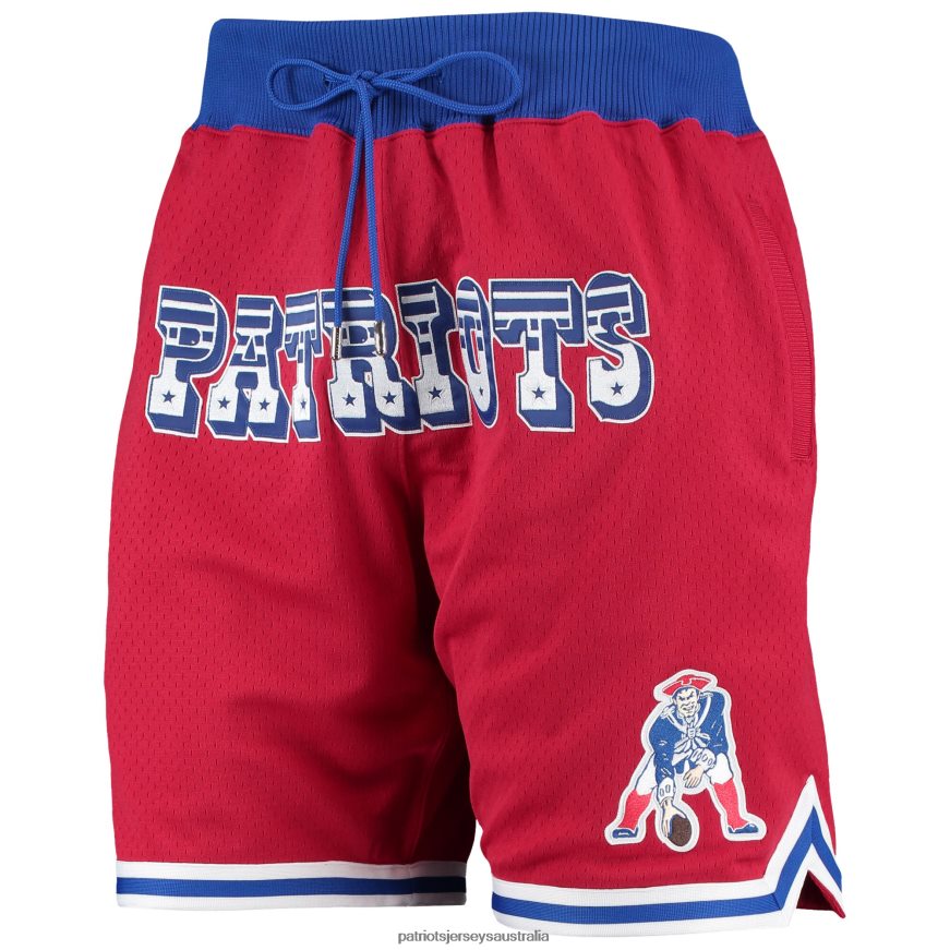 Men Mitchell & Ness Red Just Don Gold Rush Shorts ZZ06V21699 Patriots Jersey Clothing