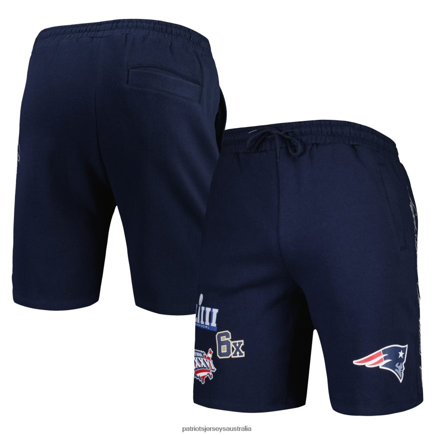Men New Era Navy Historic Champs Shorts ZZ06V21712 Patriots Jersey Clothing