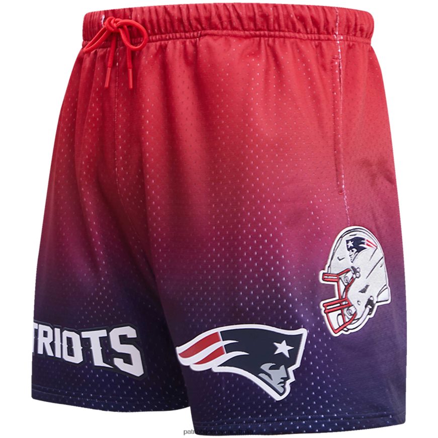 Men Pro Standard Navy/Red Ombre Mesh Shorts ZZ06V21711 Patriots Jersey Clothing