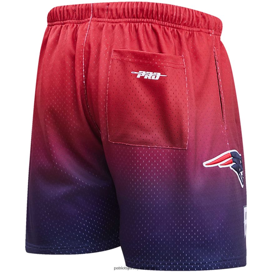 Men Pro Standard Navy/Red Ombre Mesh Shorts ZZ06V21711 Patriots Jersey Clothing