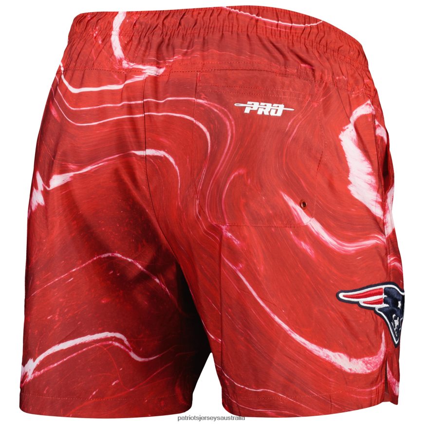 Men Pro Standard Red Allover Marble Print Shorts ZZ06V21735 Patriots Jersey Clothing