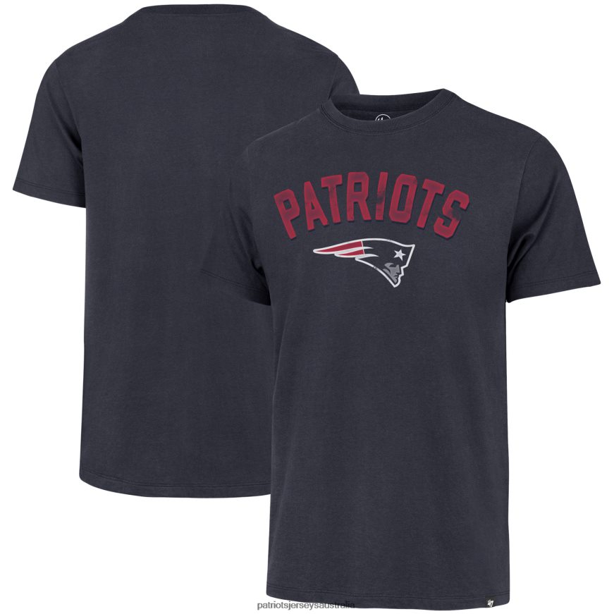 Men 47 Navy All Arch Franklin T-Shirt ZZ06V21847 Patriots Jersey Clothing