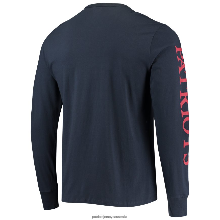 Men 47 Navy Franklin Long Sleeve T-Shirt ZZ06V21889 Patriots Jersey Clothing