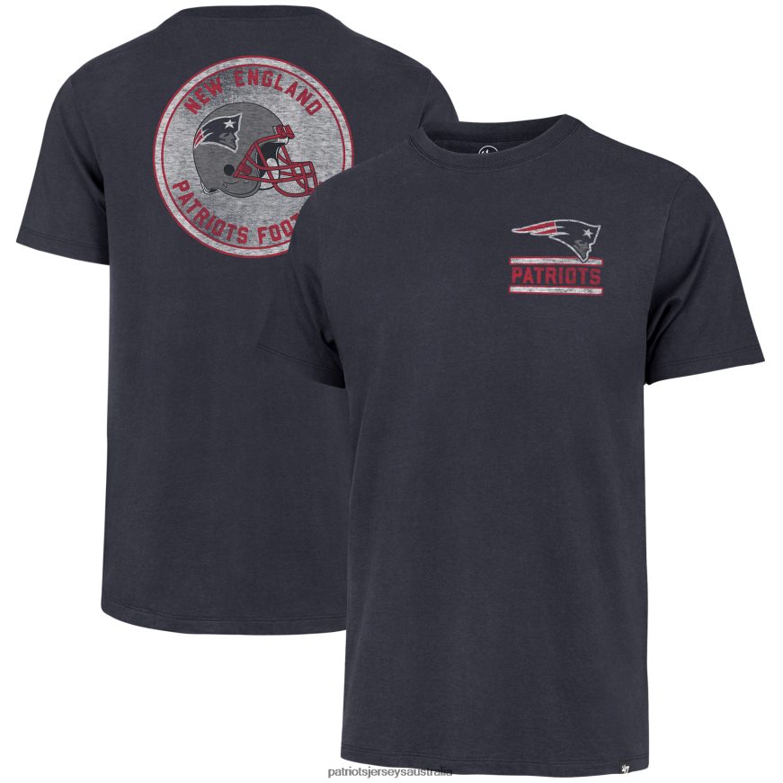 Men 47 Navy Open Field Franklin T-Shirt ZZ06V21843 Patriots Jersey Clothing