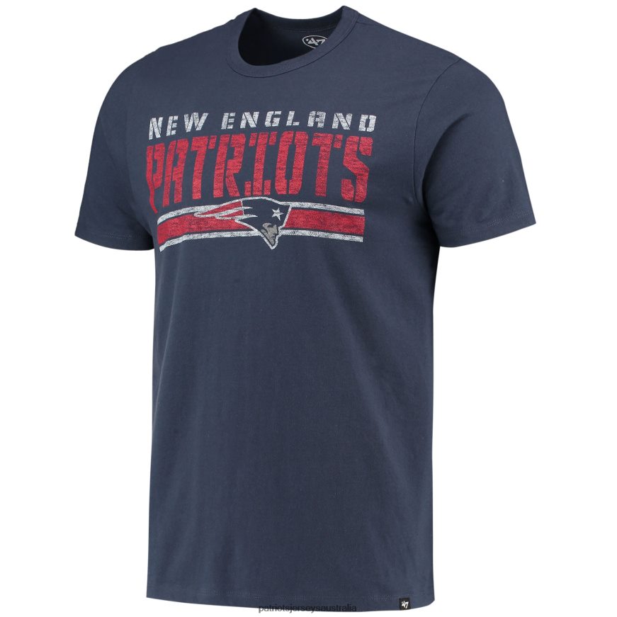 Men 47 Navy Team Stripe T-Shirt ZZ06V21909 Patriots Jersey Clothing