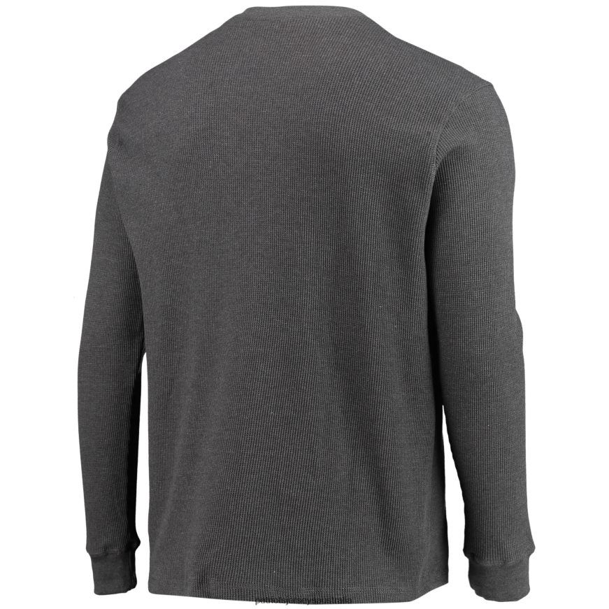 Men Dunbrooke Heathered Gray Logo Maverick Thermal Henley Long Sleeve T-Shirt ZZ06V21923 Patriots Jersey Clothing