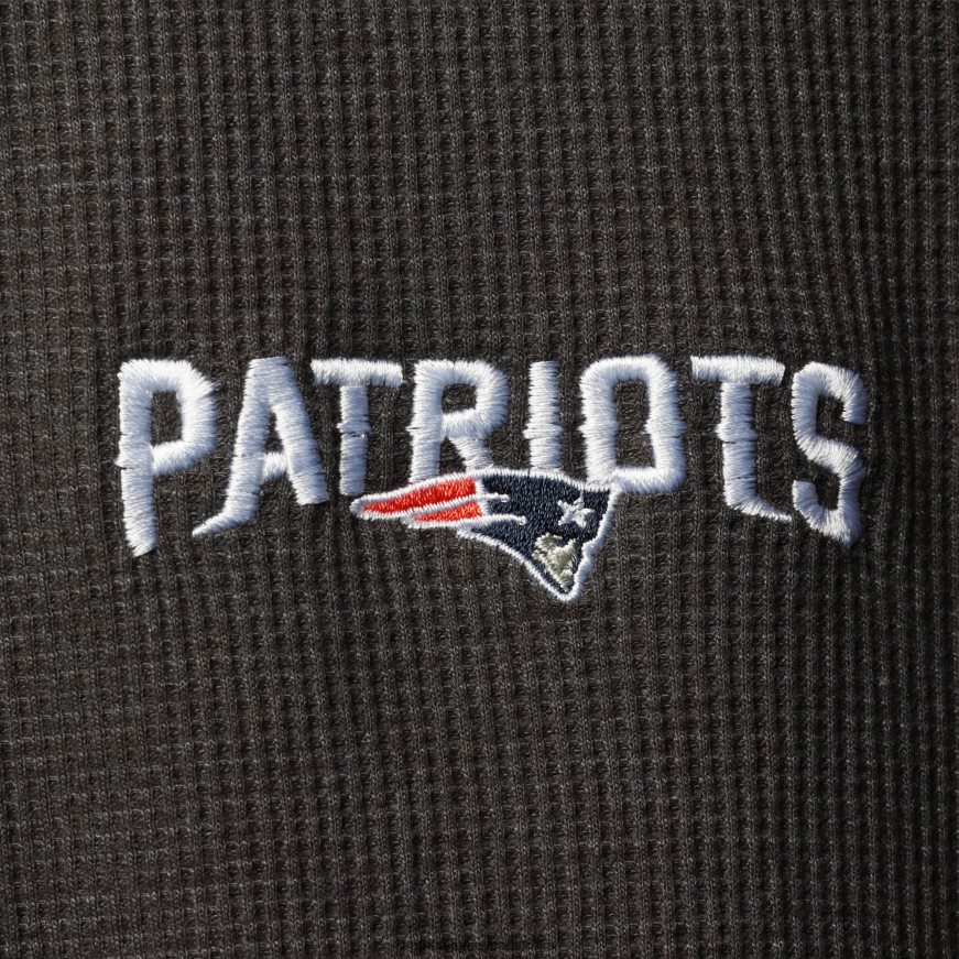Men Dunbrooke Heathered Gray Logo Maverick Thermal Henley Long Sleeve T-Shirt ZZ06V21923 Patriots Jersey Clothing