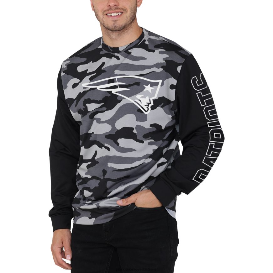 Men FOCO Black Camo Long Sleeve T-Shirt ZZ06V22041 Patriots Jersey Clothing