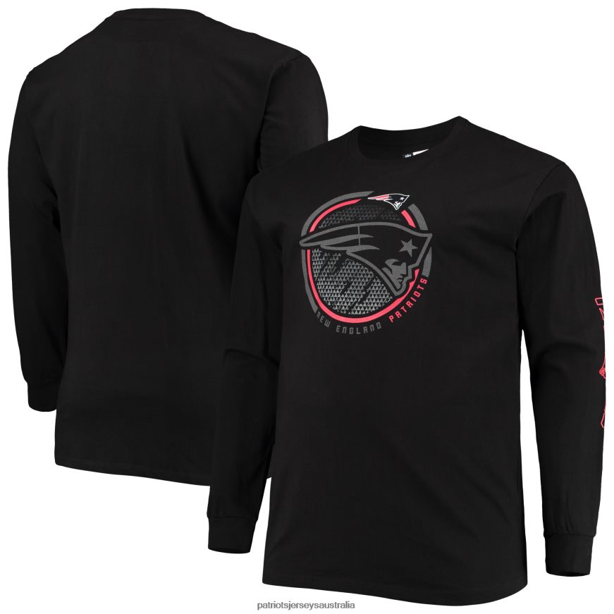 Men Fanatics Branded Black Big & Tall Color Pop Long Sleeve T-Shirt ZZ06V21958 Patriots Jersey Clothing
