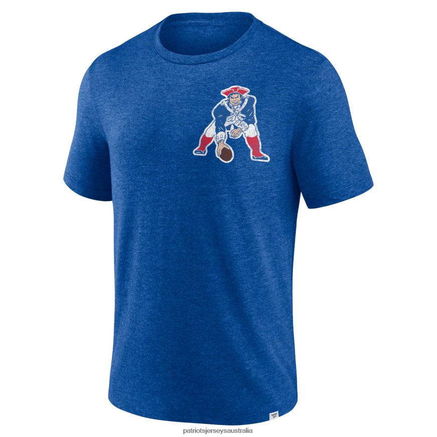 Men Fanatics Branded Heather Royal Oval Bubble Tri-Blend T-Shirt ZZ06V21771 Patriots Jersey Clothing