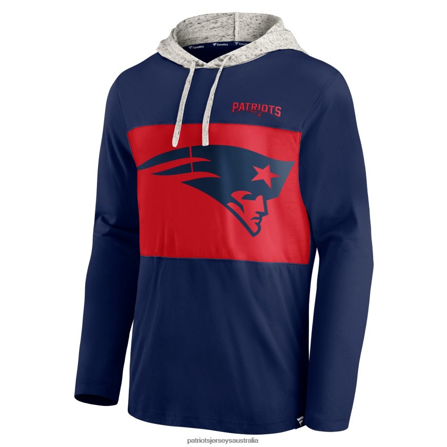 Men Fanatics Branded Navy Long Sleeve Hoodie T-Shirt ZZ06V22064 Patriots Jersey Clothing