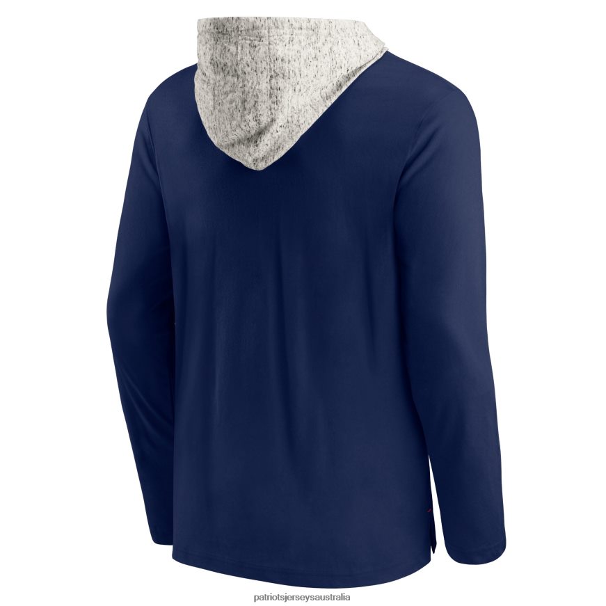 Men Fanatics Branded Navy Long Sleeve Hoodie T-Shirt ZZ06V22064 Patriots Jersey Clothing