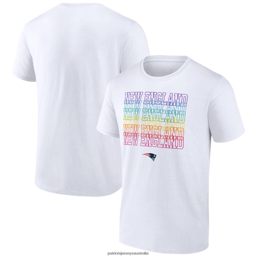 Men Fanatics Branded White City Pride Logo T-Shirt ZZ06V22045 Patriots Jersey Clothing