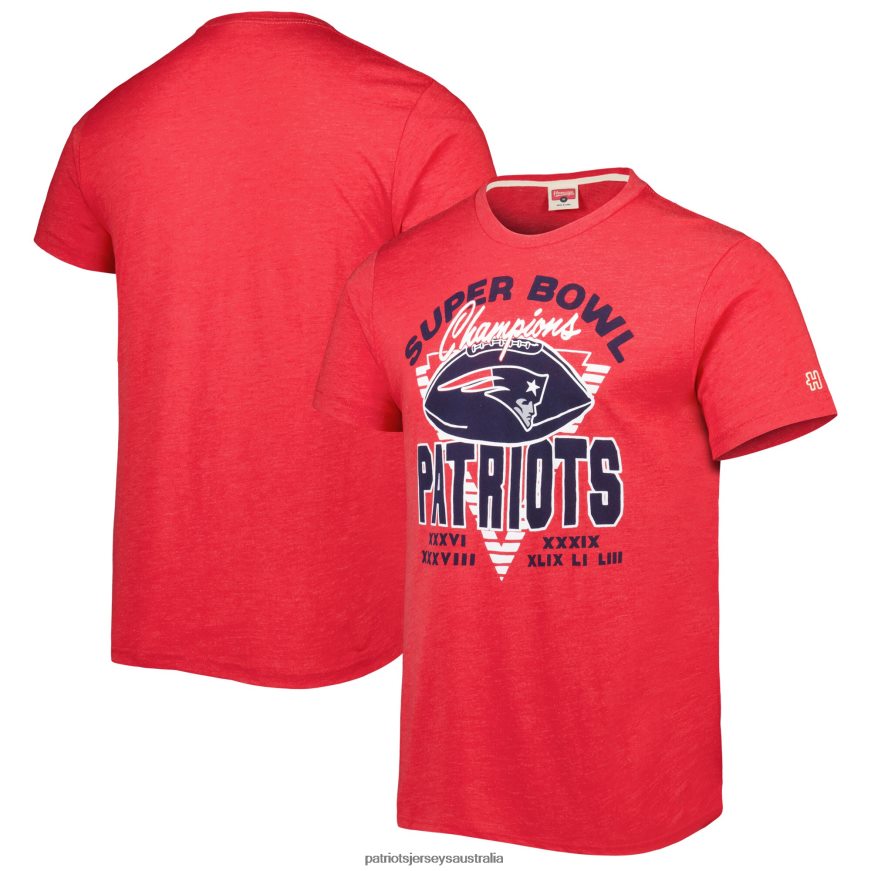 Men Homage Red Super Bowl Classics Tri-Blend T-Shirt ZZ06V21912 Patriots Jersey Clothing