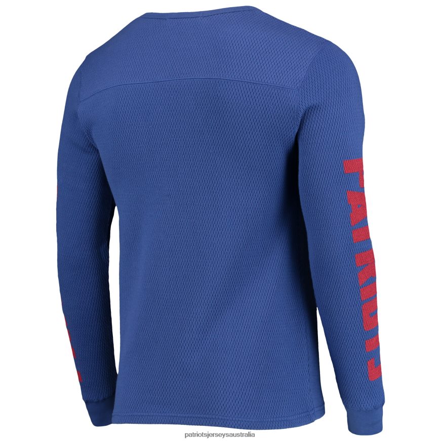 Men Junk Food Royal Heavyweight Thermal Long Sleeve T-Shirt ZZ06V22022 Patriots Jersey Clothing