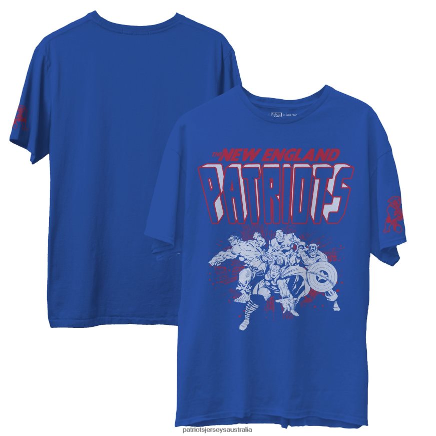 Men Junk Food Royal Marvel T-Shirt ZZ06V21953 Patriots Jersey Clothing
