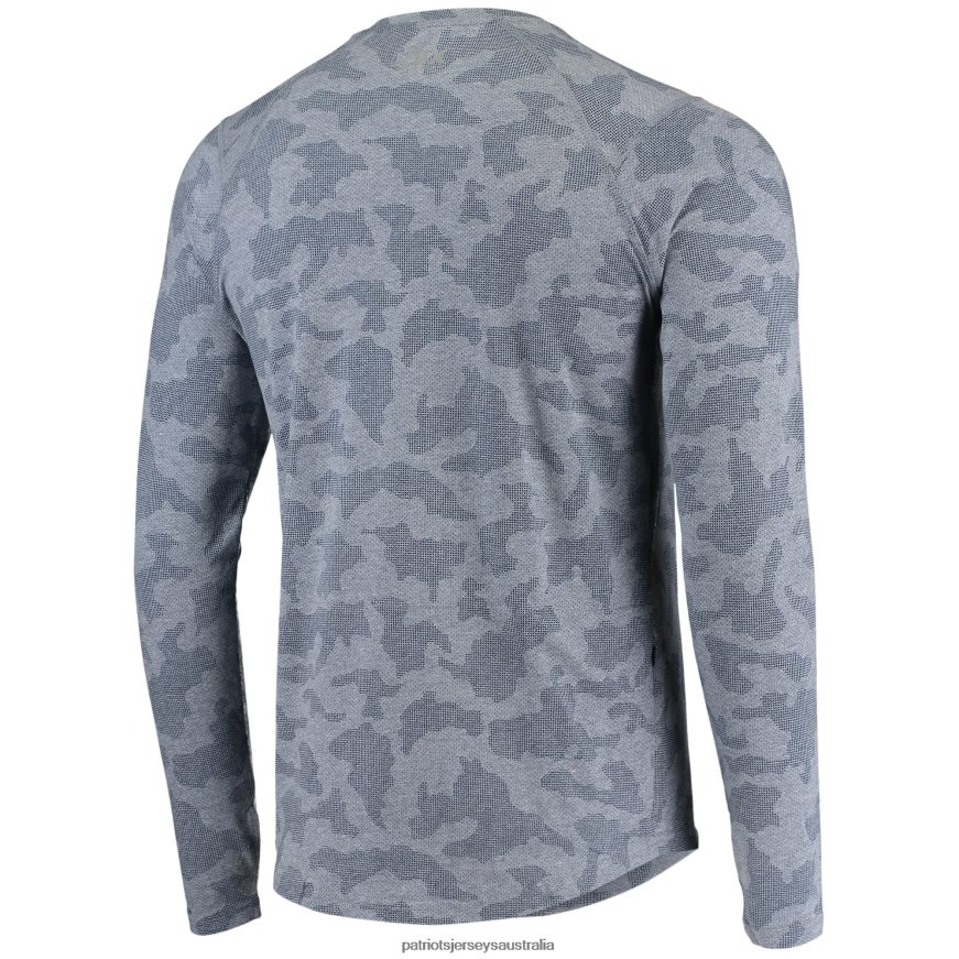 Men MSX by Michael Strahan Navy Camo Performance Long Sleeve T-Shirt ZZ06V22039 Patriots Jersey Clothing