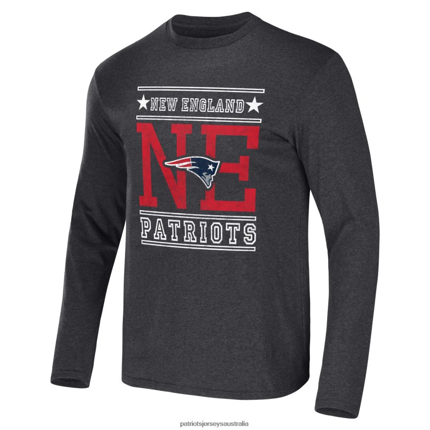 Men NFL x Darius Rucker Collection by Fanatics Heathered Charcoal Long Sleeve T-Shirt ZZ06V22048 Patriots Jersey Clothing