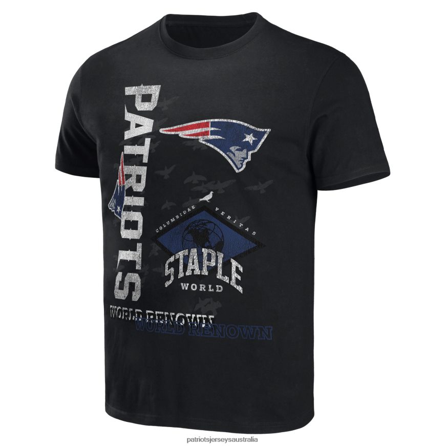 Men NFL x Staple Black World Renowned T-Shirt ZZ06V21962 Patriots Jersey Clothing