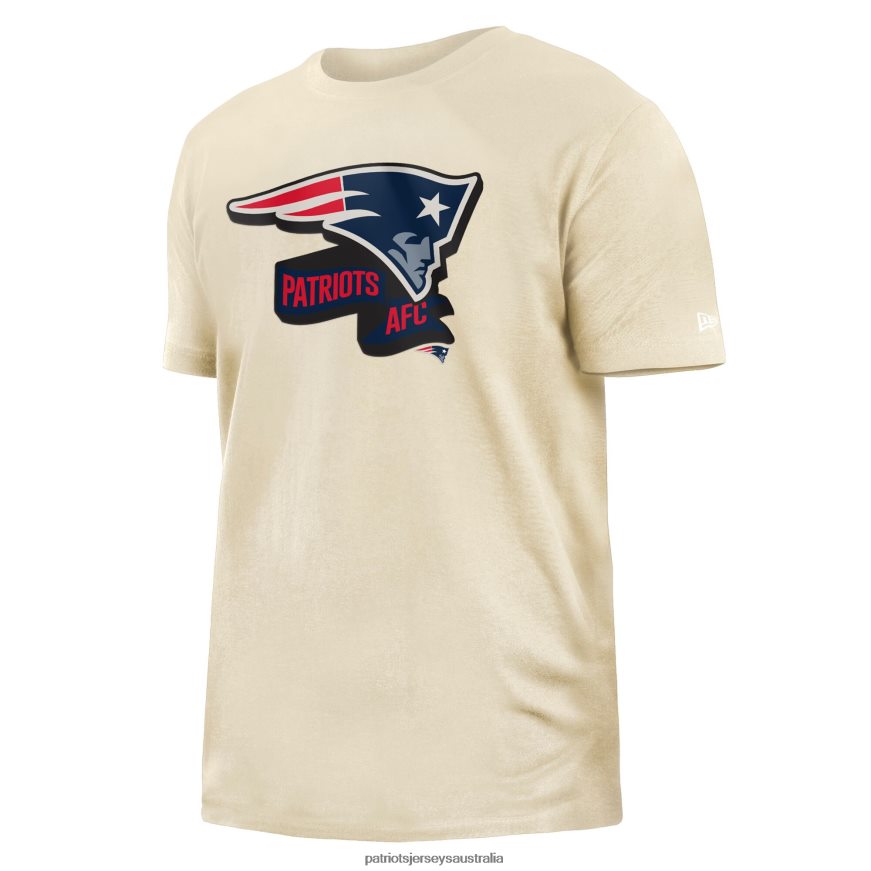 Men New Era Cream Sideline Chrome T-Shirt ZZ06V21848 Patriots Jersey Clothing