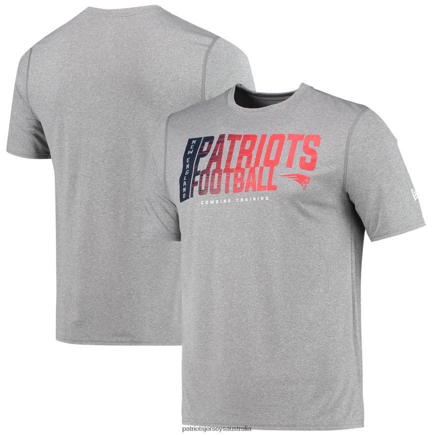 Men New Era Heathered Gray Combine Authentic Game On T-Shirt ZZ06V21936 Patriots Jersey Clothing
