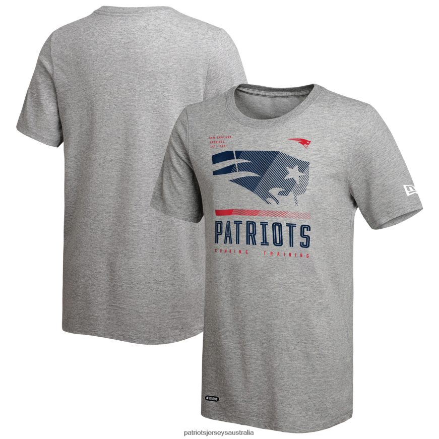 Men New Era Heathered Gray Combine Authentic Red Zone T-Shirt ZZ06V21967 Patriots Jersey Clothing