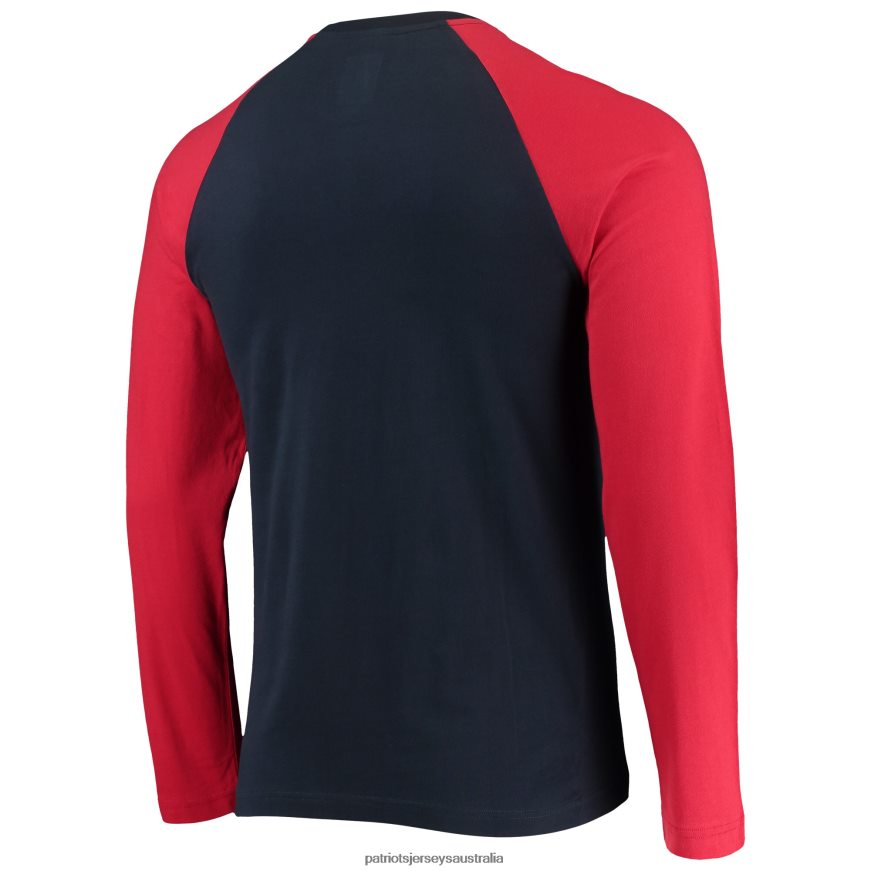 Men New Era Navy/Red League Raglan Long Sleeve T-Shirt ZZ06V22067 Patriots Jersey Clothing
