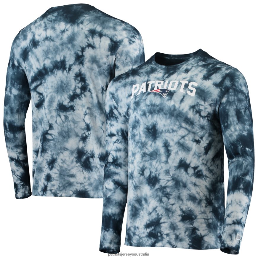 Men New Era Navy Tie-Dye Long Sleeve T-Shirt ZZ06V22020 Patriots Jersey Clothing