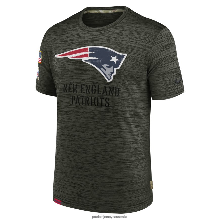 Men Nike Brown 2022 Salute to Service Velocity Team T-Shirt ZZ06V21790 Patriots Jersey Clothing