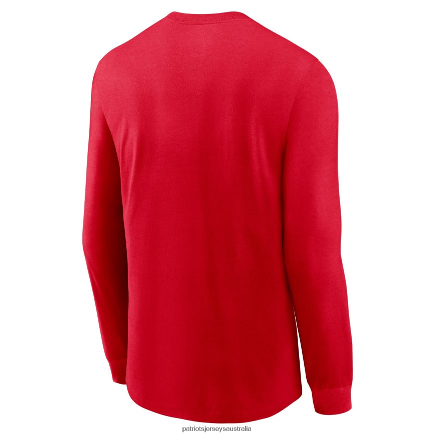 Men Nike Red Fashion Tri-Blend Long Sleeve T-Shirt ZZ06V21789 Patriots Jersey Clothing