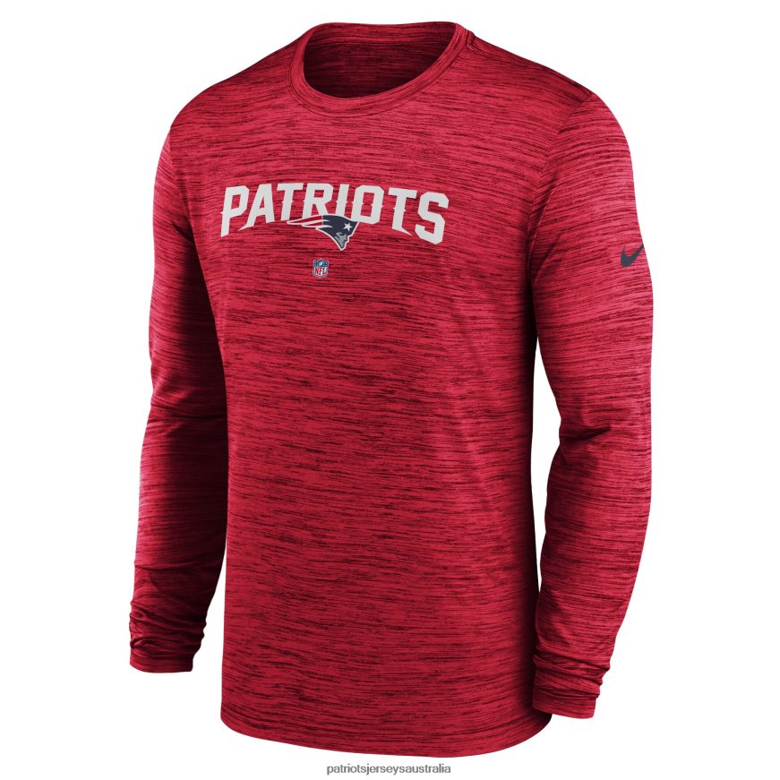 Men Nike Red Sideline Team Velocity Performance Long Sleeve T-Shirt ZZ06V21901 Patriots Jersey Clothing