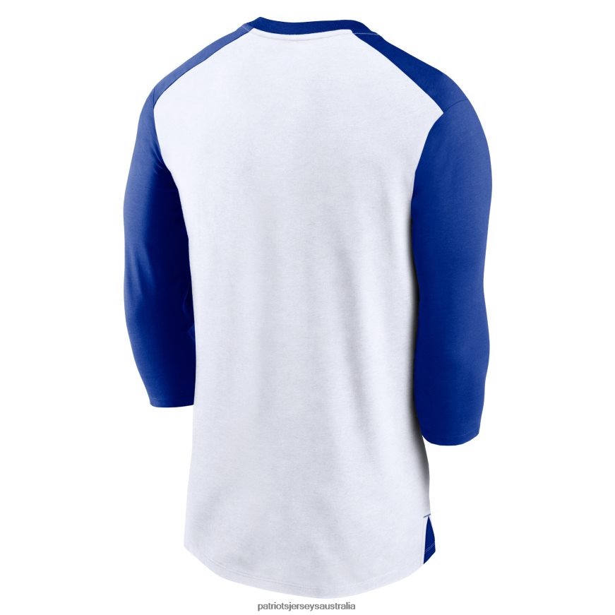 Men Nike White/Royal Rewind 3/4-Sleeve T-Shirt ZZ06V21780 Patriots Jersey Clothing