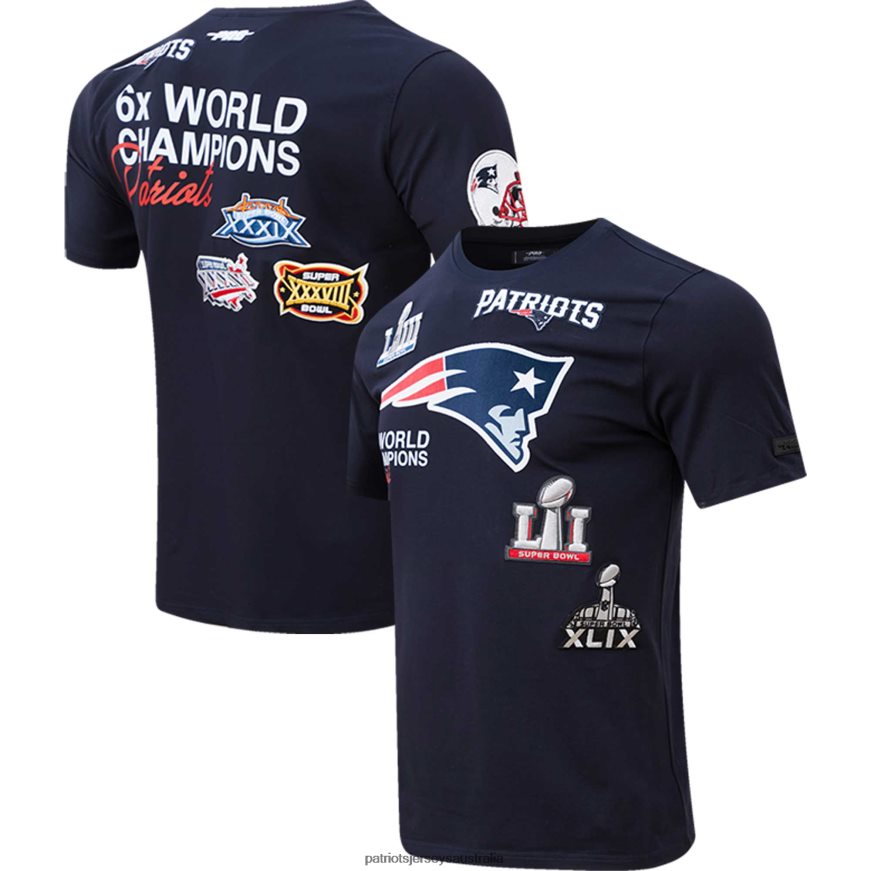 Men Pro Standard Navy Championship T-Shirt ZZ06V21824 Patriots Jersey Clothing
