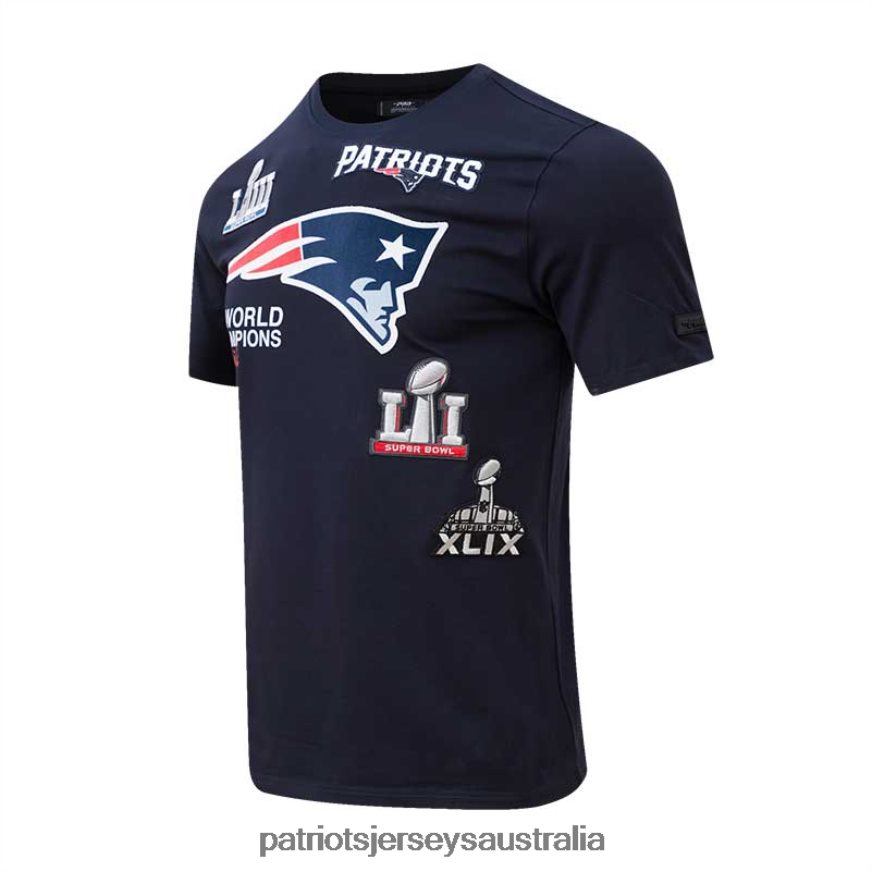 Men Pro Standard Navy Championship T-Shirt ZZ06V21824 Patriots Jersey Clothing