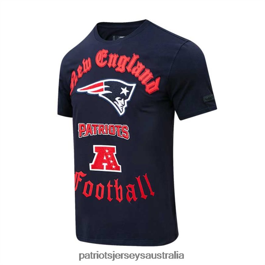 Men Pro Standard Navy Old English T-Shirt ZZ06V21976 Patriots Jersey Clothing