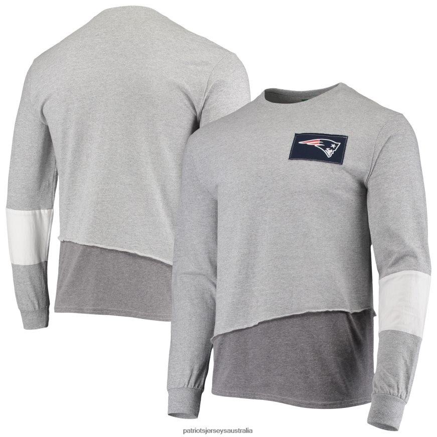 Men Refried Apparel Heather Gray Sustainable Angle Long Sleeve T-Shirt ZZ06V22060 Patriots Jersey Clothing